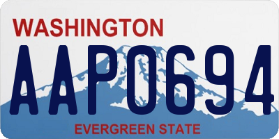 WA license plate AAP0694