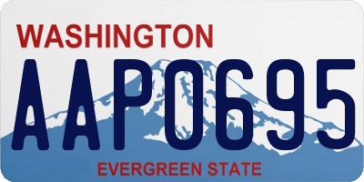 WA license plate AAP0695