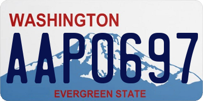 WA license plate AAP0697