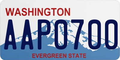WA license plate AAP0700