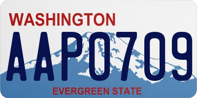 WA license plate AAP0709