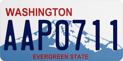 WA license plate AAP0711