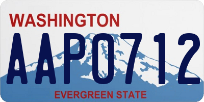 WA license plate AAP0712