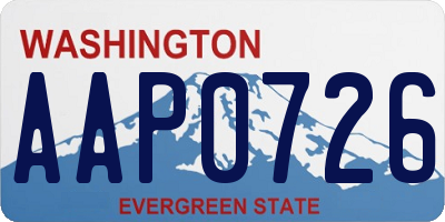 WA license plate AAP0726