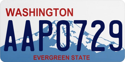 WA license plate AAP0729