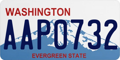 WA license plate AAP0732