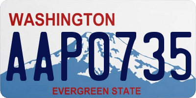 WA license plate AAP0735