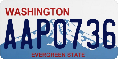 WA license plate AAP0736