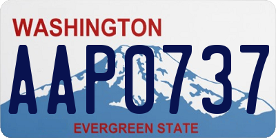 WA license plate AAP0737