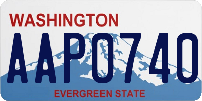 WA license plate AAP0740