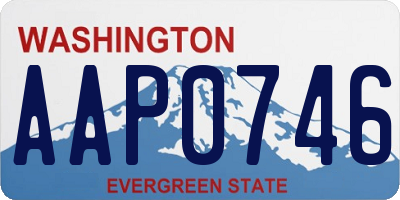 WA license plate AAP0746