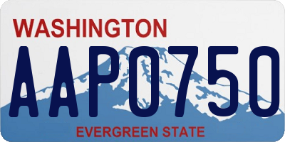 WA license plate AAP0750