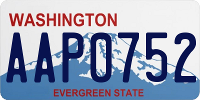 WA license plate AAP0752