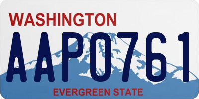 WA license plate AAP0761