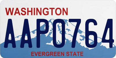 WA license plate AAP0764