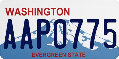 WA license plate AAP0775