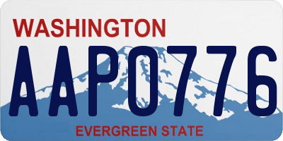 WA license plate AAP0776
