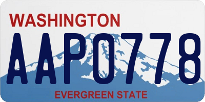 WA license plate AAP0778