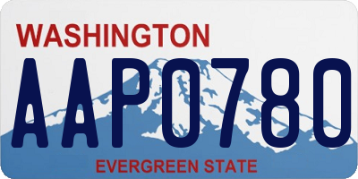 WA license plate AAP0780