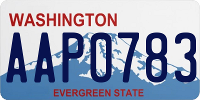 WA license plate AAP0783