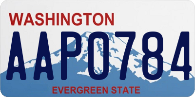 WA license plate AAP0784