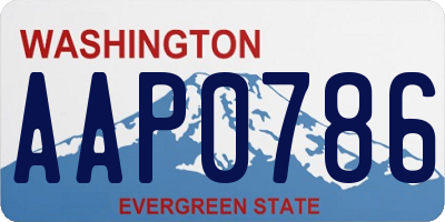WA license plate AAP0786