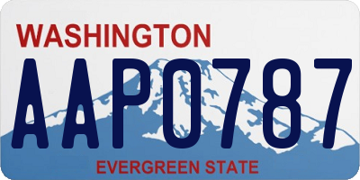 WA license plate AAP0787
