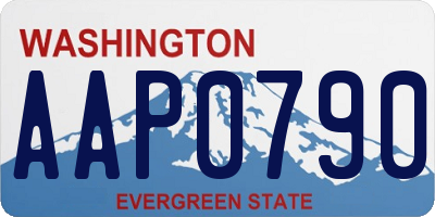 WA license plate AAP0790