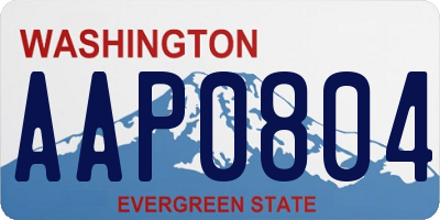 WA license plate AAP0804