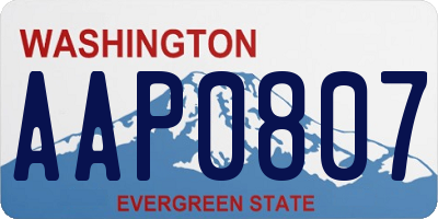 WA license plate AAP0807