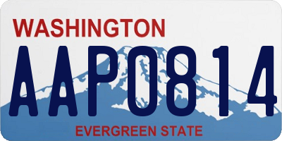 WA license plate AAP0814