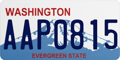 WA license plate AAP0815