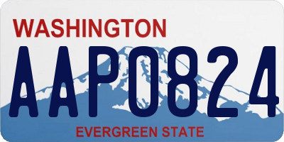 WA license plate AAP0824