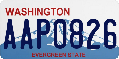 WA license plate AAP0826