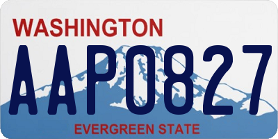WA license plate AAP0827