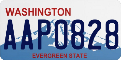 WA license plate AAP0828