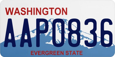 WA license plate AAP0836