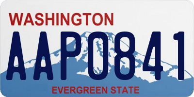 WA license plate AAP0841