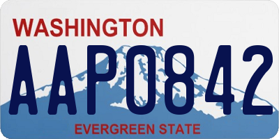 WA license plate AAP0842