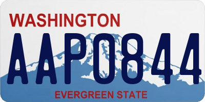 WA license plate AAP0844