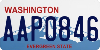 WA license plate AAP0846
