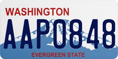 WA license plate AAP0848