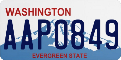 WA license plate AAP0849