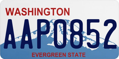 WA license plate AAP0852