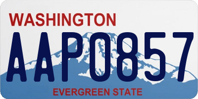 WA license plate AAP0857