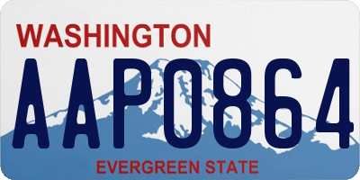 WA license plate AAP0864