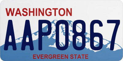 WA license plate AAP0867
