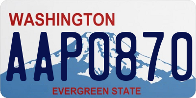 WA license plate AAP0870
