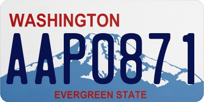 WA license plate AAP0871
