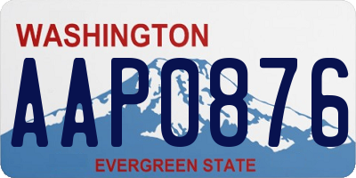 WA license plate AAP0876